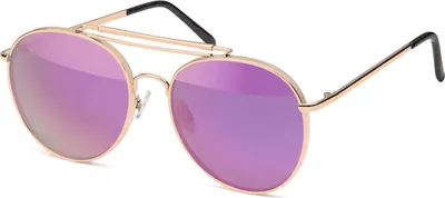 Produktbild von styleBREAKER Piloten Sonnenbrille mit dickem Metallrahmen, Doppel Metallsteg und Flachgläsern, Brille, Uni 09020079