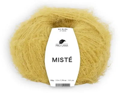 Produktbild von Pro Lana MISTÉ Wolle Merino Extrafine 50 g 150 m Flauschgarn Strickgarn Farbe 022 - maisgelb
