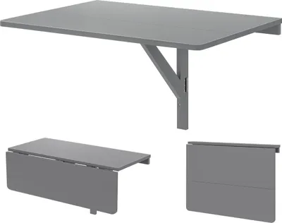 Produktbild von Wandklappschreibtisch, platzsparend, 80x60 cm, Grau