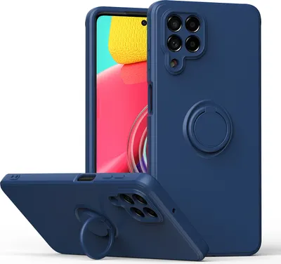Produktbild von Galaxy M53 Handyhülle, Ring Halter Ständer Kratzfeste Weiche Silikon schutzhülle für Samsung Galaxy M53