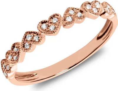 Produktbild von Ring Herzen 585er Roségold Diamanten