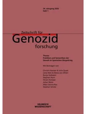 Immagine prodotto di Zeitschrift für Genozidforschung, 24. Jahrgang 2026, Heft 1