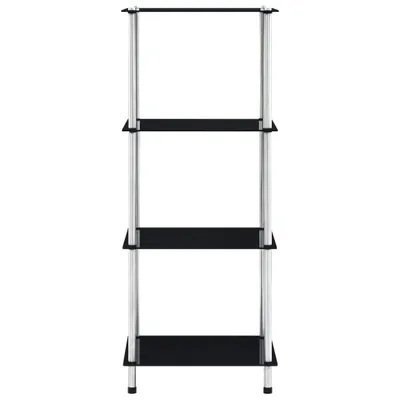 Immagine prodotto di vidaXL Scaffale a 4 ripiani nero 40x40x100 cm in vetro temperato