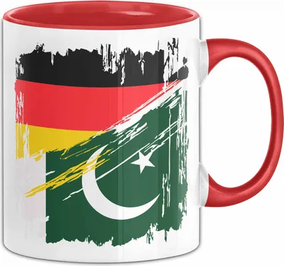 Produktbild von Pakistan Deutschland Flagge Halb Deutscher Halb Pakistaner Fußball Germany 2024 Europa Pakistan (Rot)
