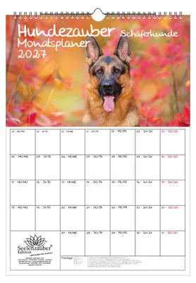 Produktbild von Hundezauber Schäferhunde Planer DIN A3 Kalender für 2027 Welpen und Hunde - Seelenzauber