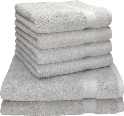 Produktbild von Betz 6-tlg. Handtuch-Set PREMIUM - 2 Liegetücher 4 Handtücher 100% Baumwolle  Farbe: silber