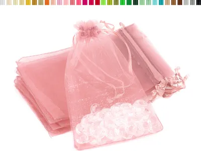Produktbild von Organzabeutel 13x18cm, 10 Stück, Farbauswahl:altrosa 158