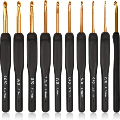 Produktbild von Häkelnadel Set 8-teilig ergonomischer Softgriff Erwachsene