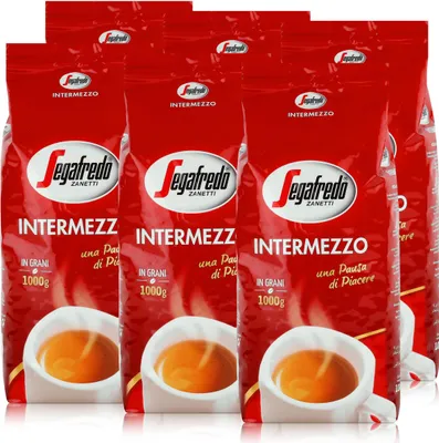 Image de Segafredo Intermezzo Café Espresso en grains 1kg - Fort et épicé (paquet de 6)