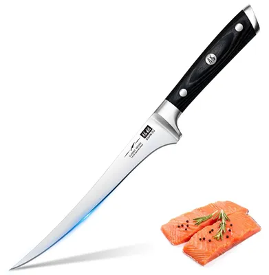 Image de SHAN ZU Couteau à fileter Tranchant 18cm Couteau allemand en acier inoxydable Professionnel