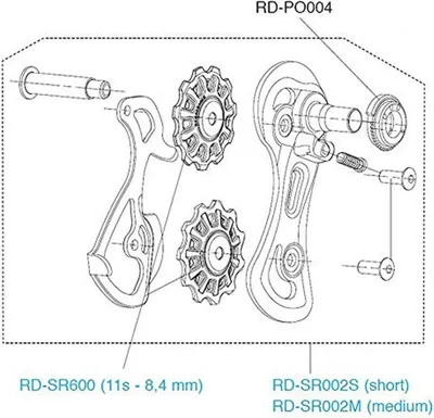 Obrázek produktu pro Klec řetězu pro zadní přehazovačku Super Record RD-SR002M,11 rychlostí,střední