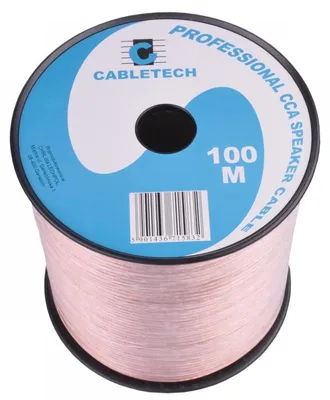 Produktbild von Cabletech CCA Lautsprecherkabel 100m 2x0,2mm Oxidationsfest