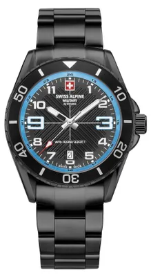 Produktbild von Swiss Alpine Military Herren Armbanduhr Taucheruhr Raptor schwarz 7029.1171