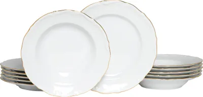 Obrázok produktu pre CreaTable, 24319, Maria Theresia Gold, 12-dielny servis, porcelán