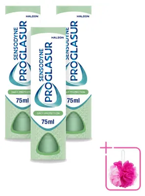 Obrázok produktu pre 3 x zubná pasta Sensodyne Proglasur Daily Protection – 75 ml – balenie s 3 kusmi