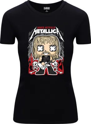 Immagine prodotto di Diarbo t-shirt da donna con stampa amante della musica Metallica poster nero taglia M