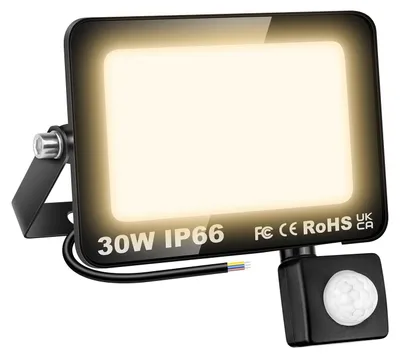 LED Schijnwerfer 30W 3000LM mit Bewegungsmelder IP66 warmweiß