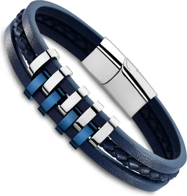 Produktbild von Lotus Style Armband Edelstahl LS1838-2/2 silber blau Herren Schmuck JLS1838-2-2