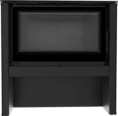 Immagine prodotto di Stufa a legna in acciaio JUNO 12 kW Ø 160 pannello nero Thermotec