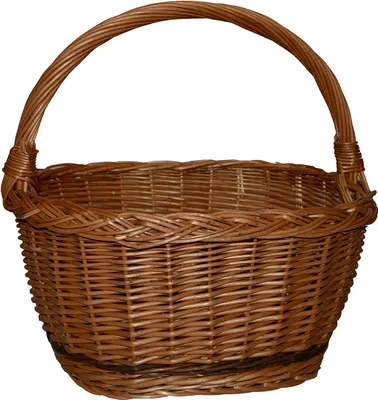 Obrázek produktu pro košík nákupní oválný 36x25x30cm, ucho podél, lak.,