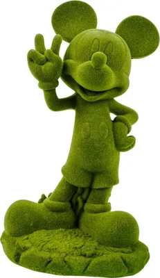 Produktbild von Mickey Mouse Gartenfigur grün beflockt 20,5 cm Offiziell lizenzierte Disney Deko Figur