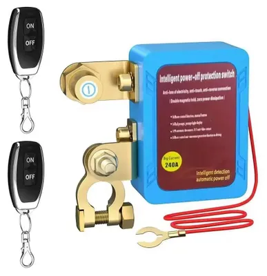 Produktbild von Batterietrennschalter für Auto - 12/24 V - Fernbedienung - Hauptschalter - Notausschalter - Für Pkw und Lkw