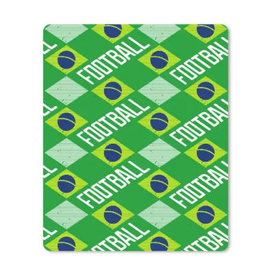 Produktbild von MuchoWow® Mauspad Mousepad Brasilien - Fußball - Muster 19x23 cm - Mousepads - Maus Mat - Pad - Mausunterlage - Mauspads - Spielen
