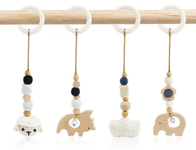 Produktbild von Omgoods – 4 Stück Holz-Spielbögen für Babys