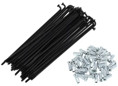 Zdjęcie produktu dla Solidchoice - Szprychy rowerowe, 134 mm - Stal węglowa - Zestaw 12 sztuk - Antypoślizgowe - Trwałe - Ulepszenie dla kół rowerowych - Szprychy