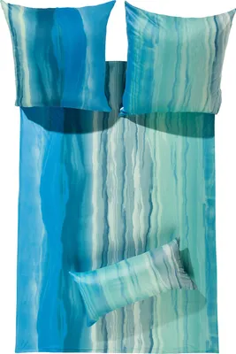 Produktbild von Estella Bettwäsche Nika" türkis 1x 155x220 cm + 1x 80x80 cm"