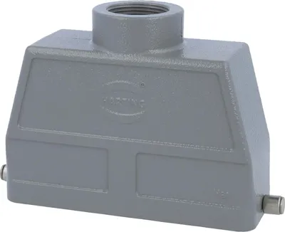 Produktbild von HARTING Han 24B Tüllengehäuse hoch, 1xPG21 gerader Kabelabgang, für 1 Bügel (am Unterteil) Verschraubung PG21
