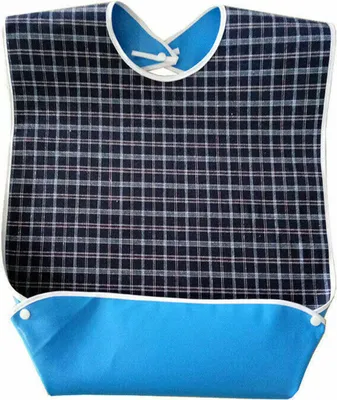 Produktbild von Erwachsenenlätzchen Pflege Erwachsene Mit Nässeschutz Ess-Latz Lätzchen Senioren Navy blau