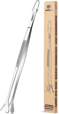 Image de Pincette de cuisine double pointe Acier inoxydable 30.5 CM Argent