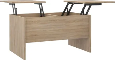 Image de vidaXL Table basse en chêne Sonoma 80x50x42,5 cm Matériau dérivé du bois