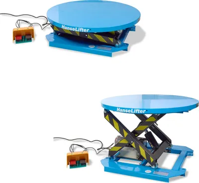 Produktbild von Hanselifter Stationärer Hubtisch mit drehbarer Plattform Hubhöhe 700mm Tragkraft 1000kg Betriebsspannung 380 V