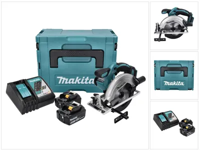 Obrázek produktu pro Akumulátorová okružní pila Makita DSS 611 RGJ 18 V 165 mm + 2x akumulátor 6,0 Ah + nabíječka + Makpac.