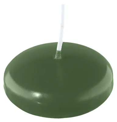 Produktbild von Schwimmkerzen Grün 24 x Ø 60 mm, 20 Stück