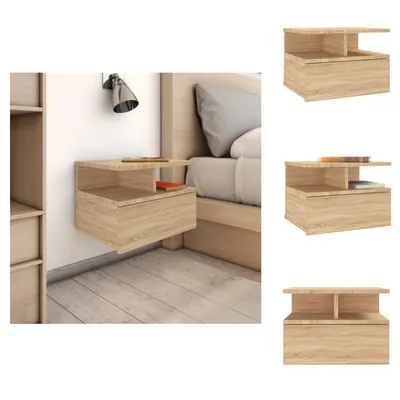 Obrázek produktu pro vidaXL Závěsný noční stolek Sonoma dub 40x31x27 cm materiál na bázi dřeva - Noční stolky