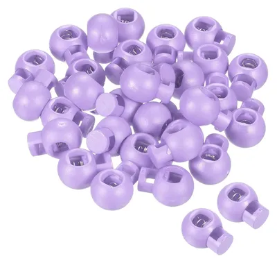 Kordelstopper 30 Stück, 22×17 mm, Violett, Kunststoff