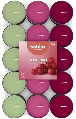 Produktbild von Bolsius Duftkerze 3,5U, Aroma: Cranberry, Packung mit 30 Stück