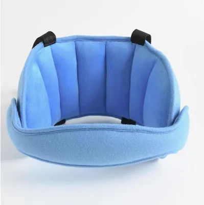 Productafbeelding van Autostoel Hoofdsteun - Kinder Hoofdsteun - Comfortabel Reizen - Verstelbare Banden - 22.5 x 14.8 x 7.4 cm - Blauw