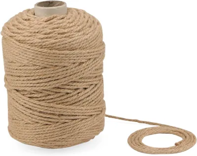 Productafbeelding van Jute touw - Hennep koord - Klusprojecten en decoratie - Sterk en duurzaam materiaal - 150 meter - Natuurlijk bruin
