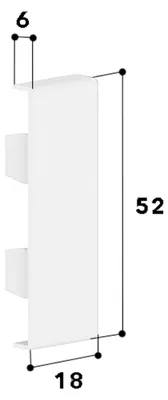 Produktbild von GGK Endstück für Mini 15x50mm, alpinweiß, RAL 9010, schnittkaschierend, Packung mit 4 Stk.