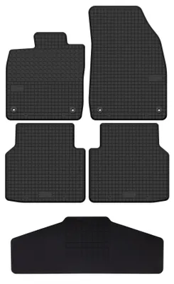 Productafbeelding van Rubberen automatten + tunnelmat voor Skoda Enyaq iV vanaf 2021 (SUV) – 5-delig, zwart, op maat – Wielganizator SolidTread