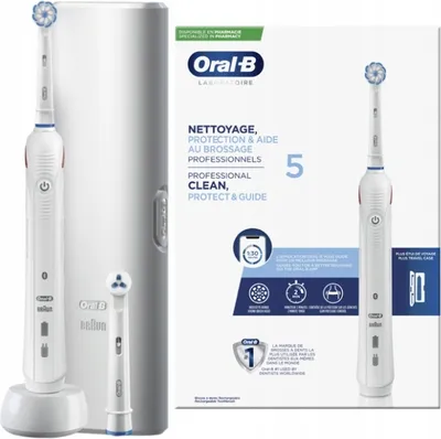 Immagine prodotto di Oral-B | Spazzolino elettrico - Pro 5 Clean&Protect - Bianco - Timer professionale - 2 settimane di autonomia