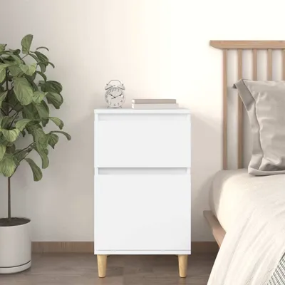 Image de vidaXL Table de nuit blanc 40x35x70 cm