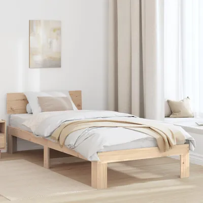 Produktbild von Möbel Bettgestell mit Kopfteil 90x200 cm Massivholz Kiefer - Klassische Betten 872668