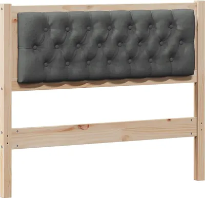 Produktbild von vidaXL Kopfteil Braun und Dunkelgrau 100 cm Massivholz Kiefer