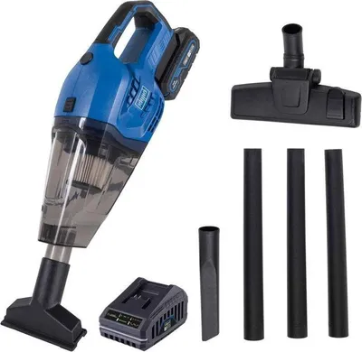 Immagine prodotto di Aspirapolvere portatile a batteria Scheppach C-HVC150-X, kit iniziale 2 Ah, senza fili, compatto, leggero