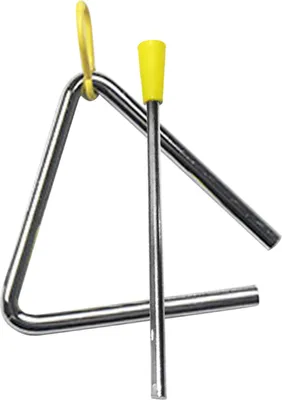Produktbild von Metalldreieck mit Schlägel, Handpercussion-Musikinstrument für Kinder, 10 cm (4 Zoll)